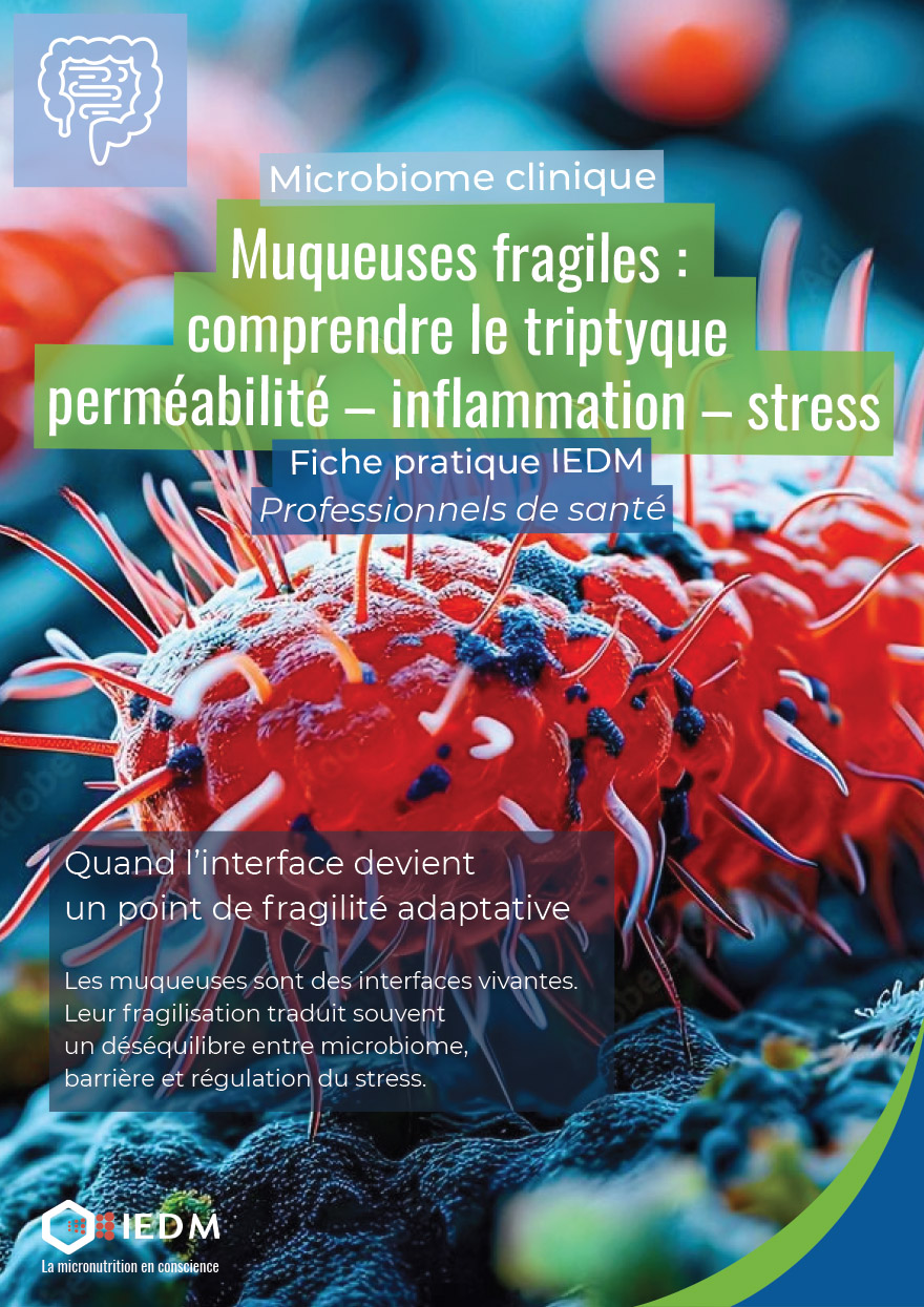 Fiche pratique IEDM : Muqueuses fragiles comprendre le triptyque perméabilité – inflammation – stress