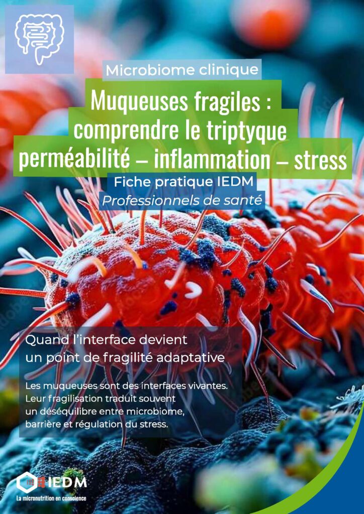Fiche pratique IEDM : Muqueuses fragiles comprendre le triptyque perméabilité – inflammation – stress