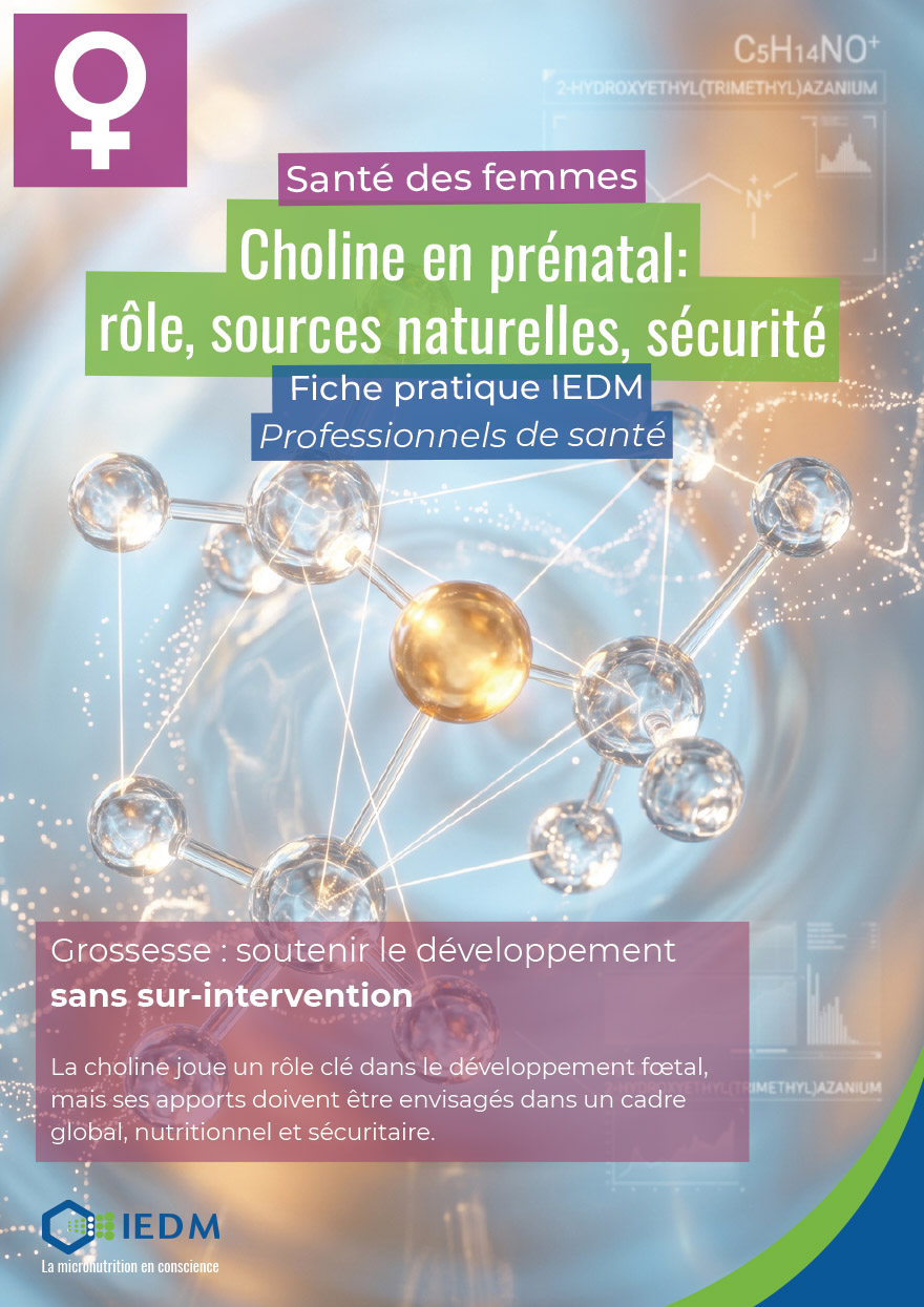 Fiche pratique : Choline en prénatal: rôle, sources naturelles, sécurité