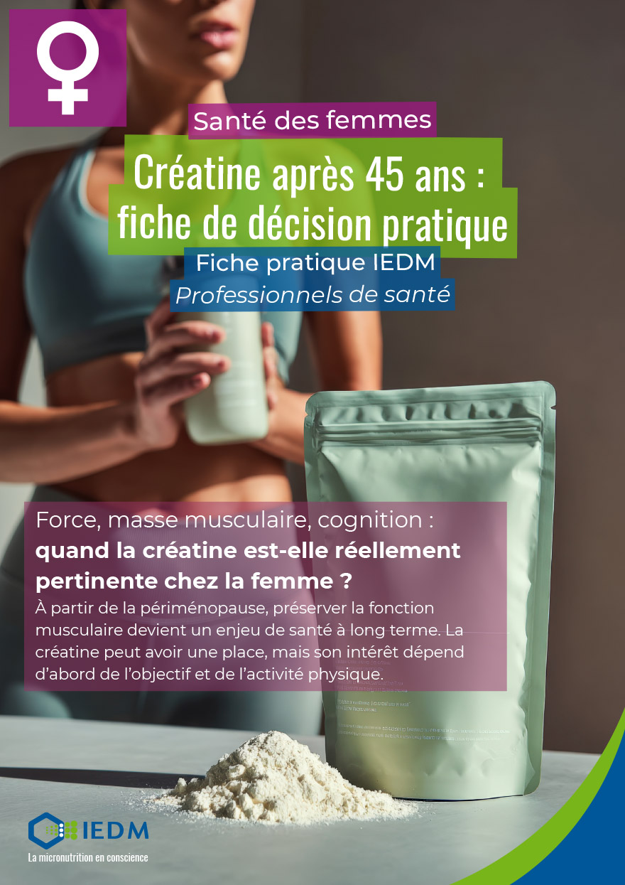 Fiche pratique : Créatine après 45 ans : fiche de décision pratique